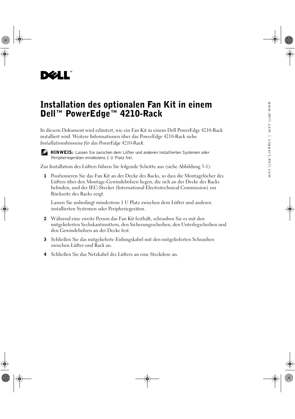 Dell PowerEdge Rack Enclosure 4210 User Manual | Page 5 / 10