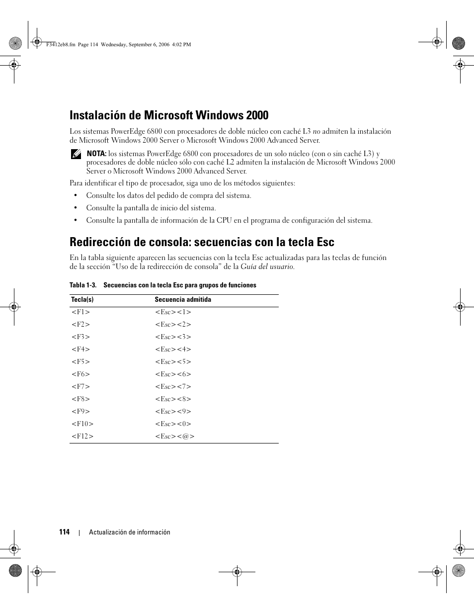 Instalación de microsoft windows 2000 | Dell PowerEdge 6850 User Manual | Page 116 / 116