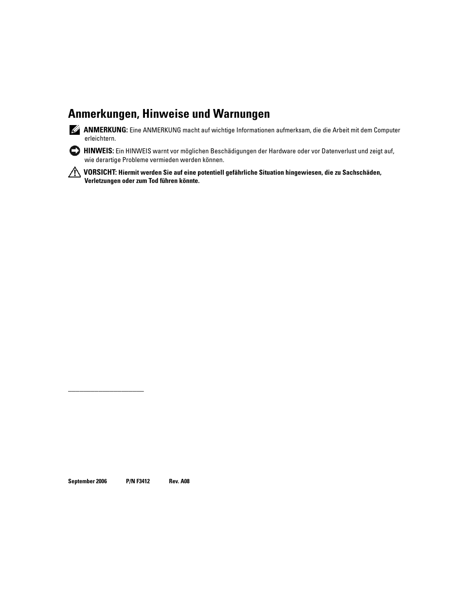 Anmerkungen, hinweise und warnungen | Dell PowerEdge 6850 User Manual | Page 54 / 116