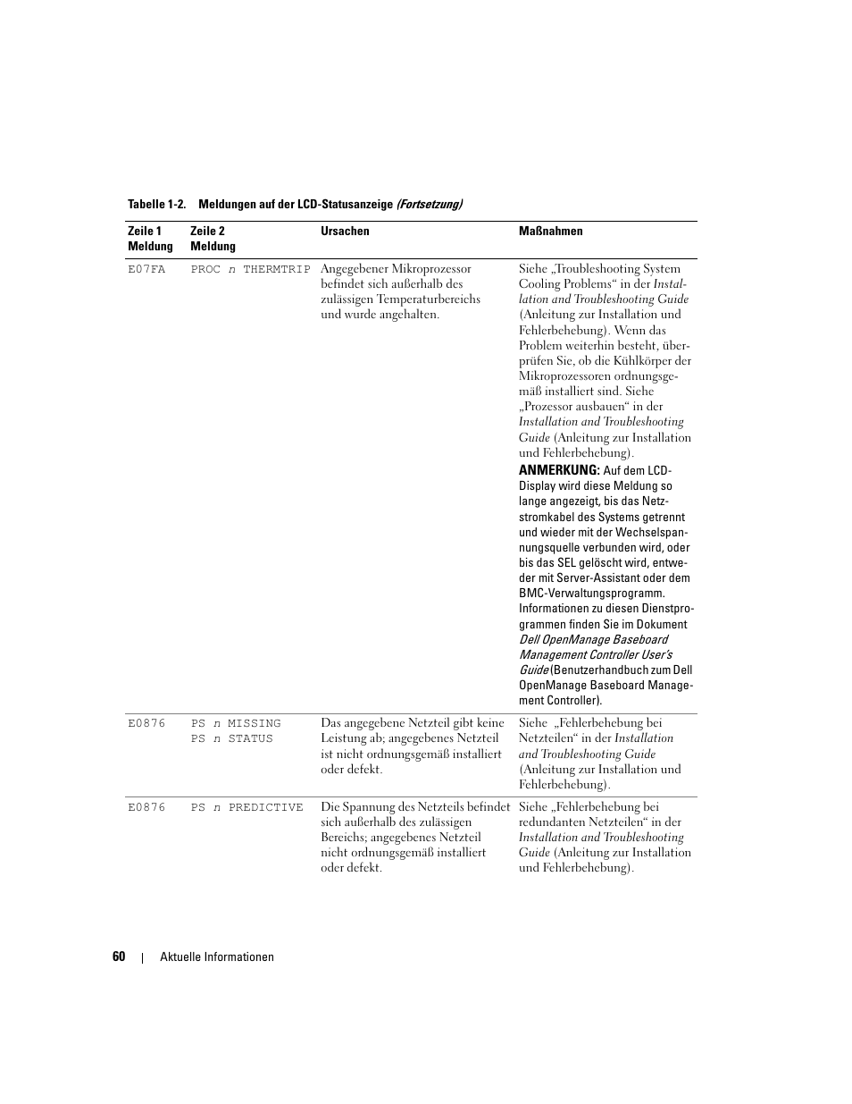 Dell PowerEdge 6850 User Manual | Page 62 / 116