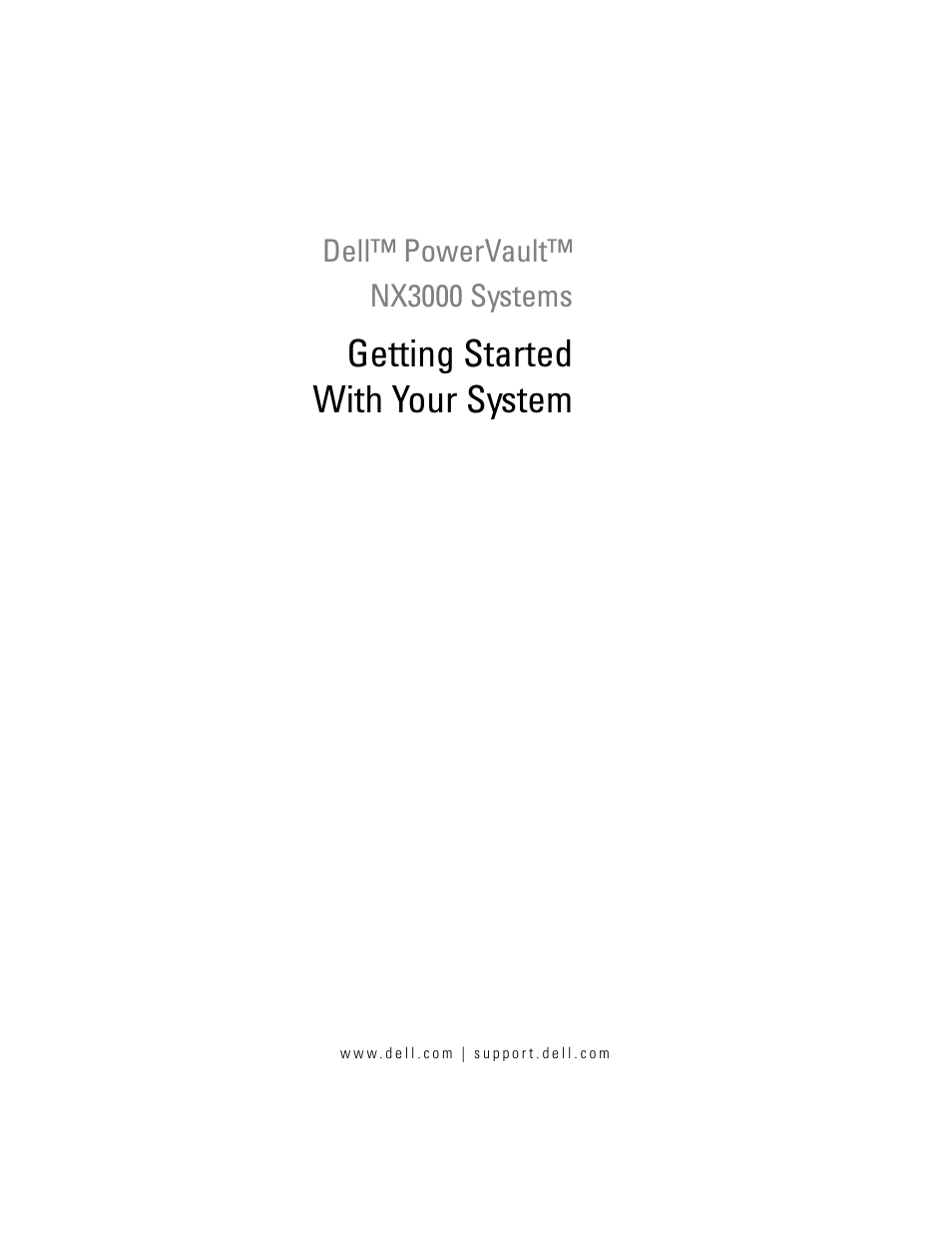 Getting started with your system | Dell PowerVault NX3000 User Manual | Page 3 / 52