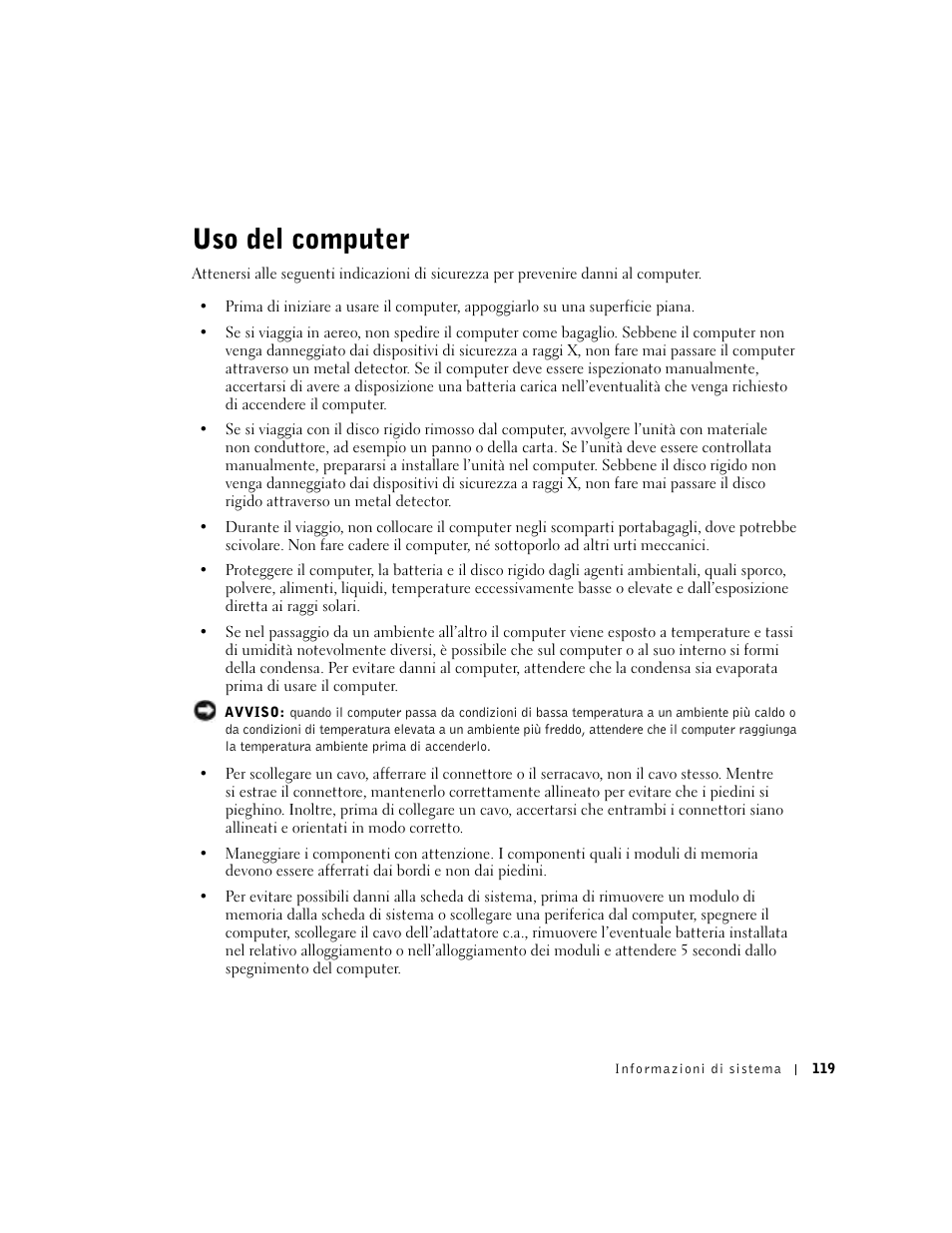 Uso del computer | Dell Latitude D500 User Manual | Page 121 / 198