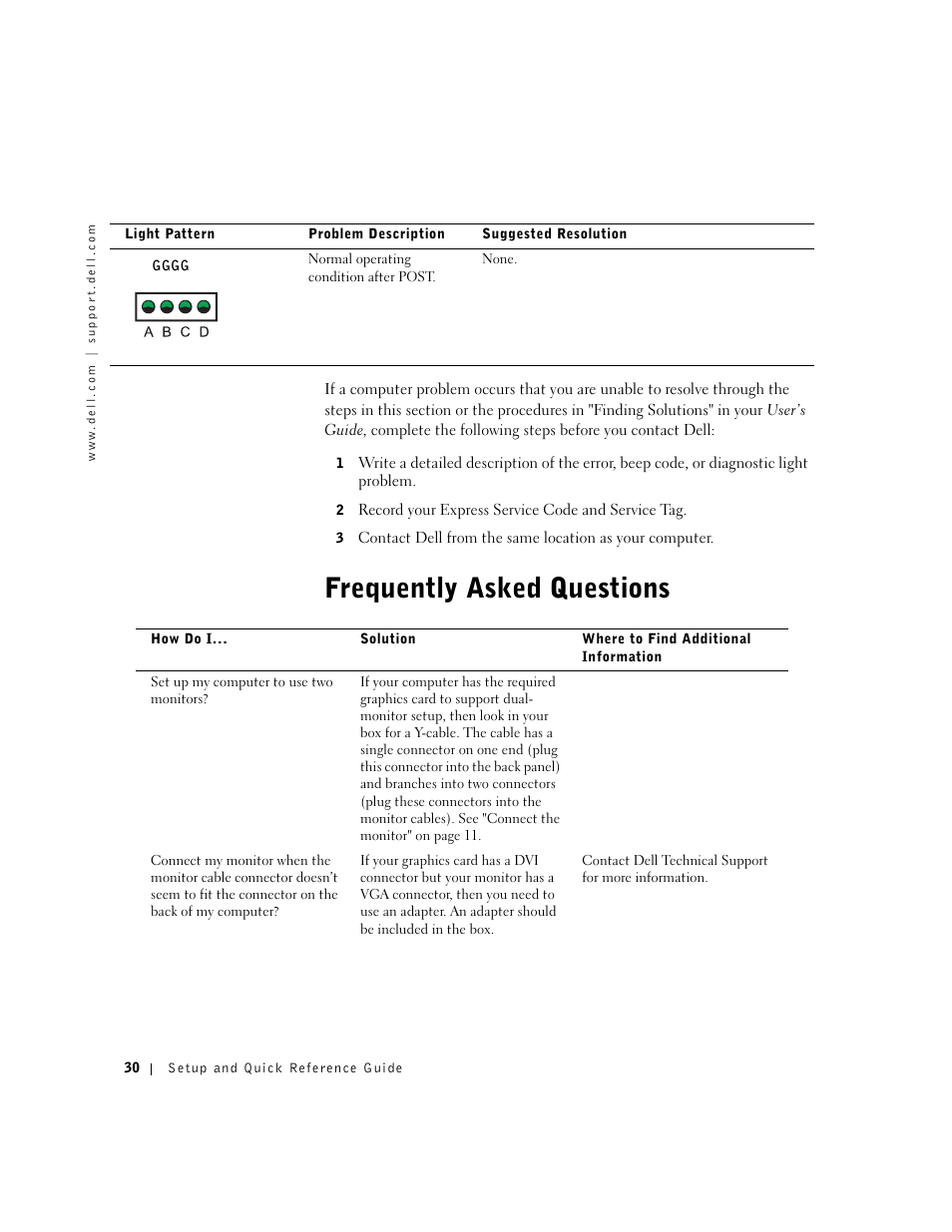 Frequently asked questions | Dell Precision 350 User Manual | Page 30 / 136