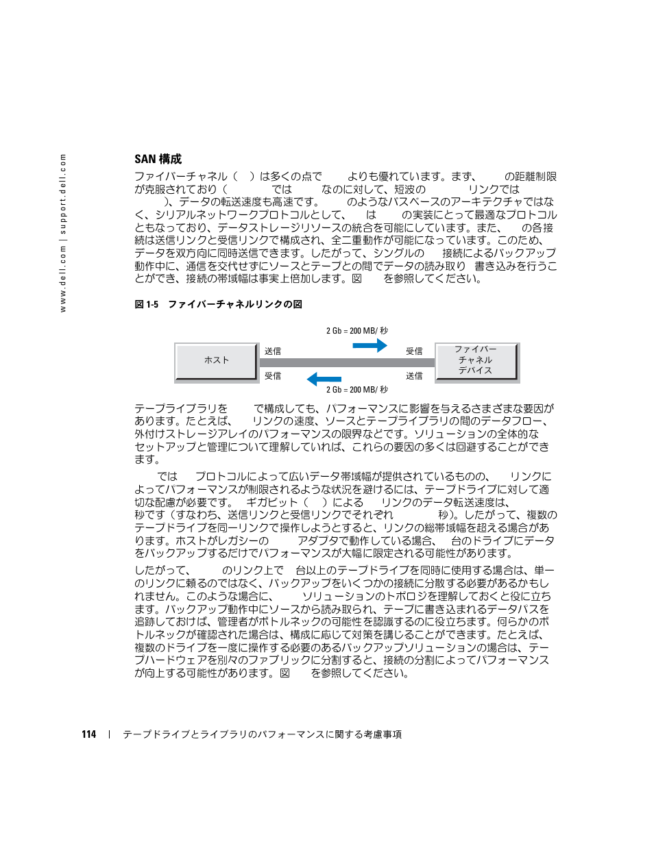 San 構成 | Dell PowerVault 110T LTO2 (Tape Drive) User Manual | Page 114 / 176