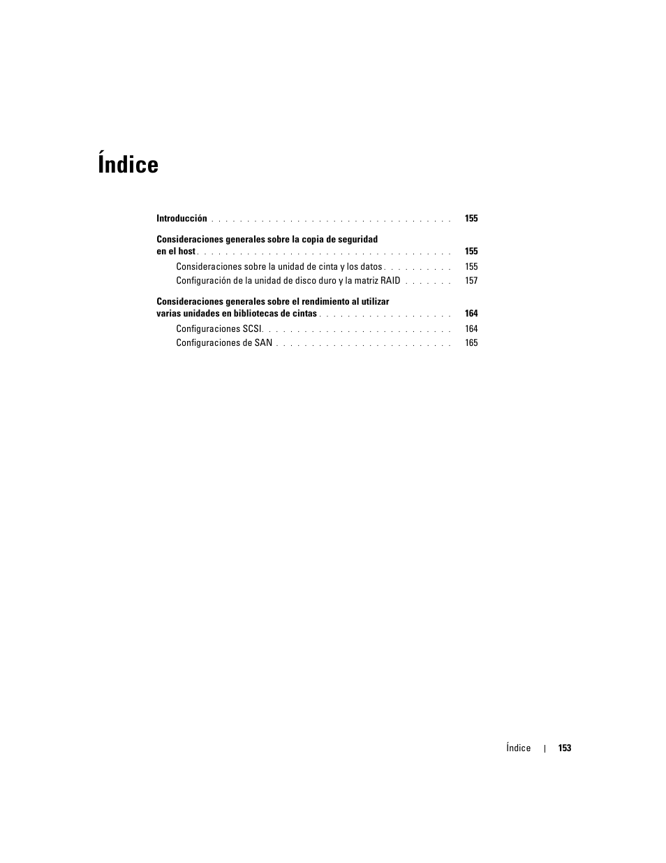 Índice | Dell PowerVault 110T LTO2 (Tape Drive) User Manual | Page 153 / 176