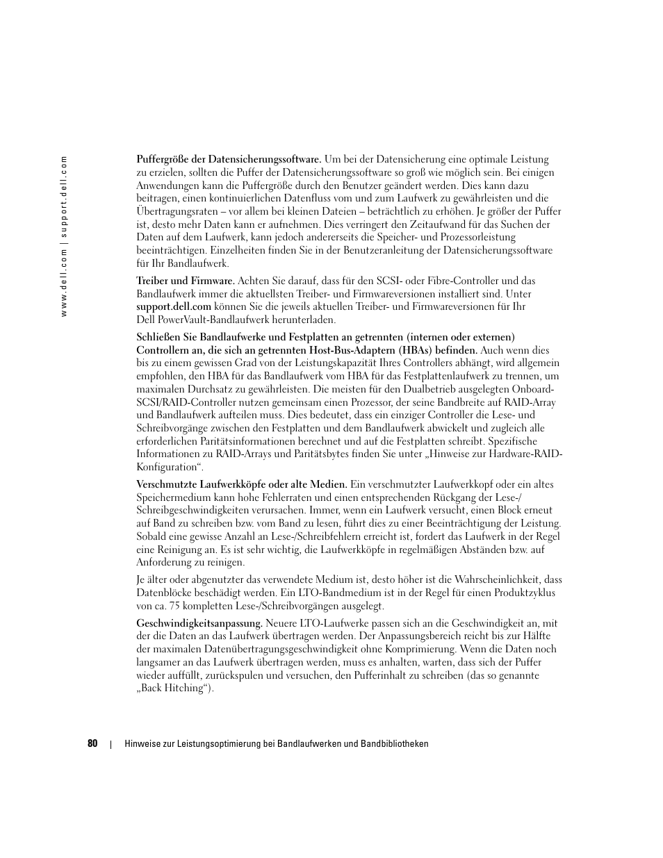 Dell PowerVault 110T LTO2 (Tape Drive) User Manual | Page 80 / 176