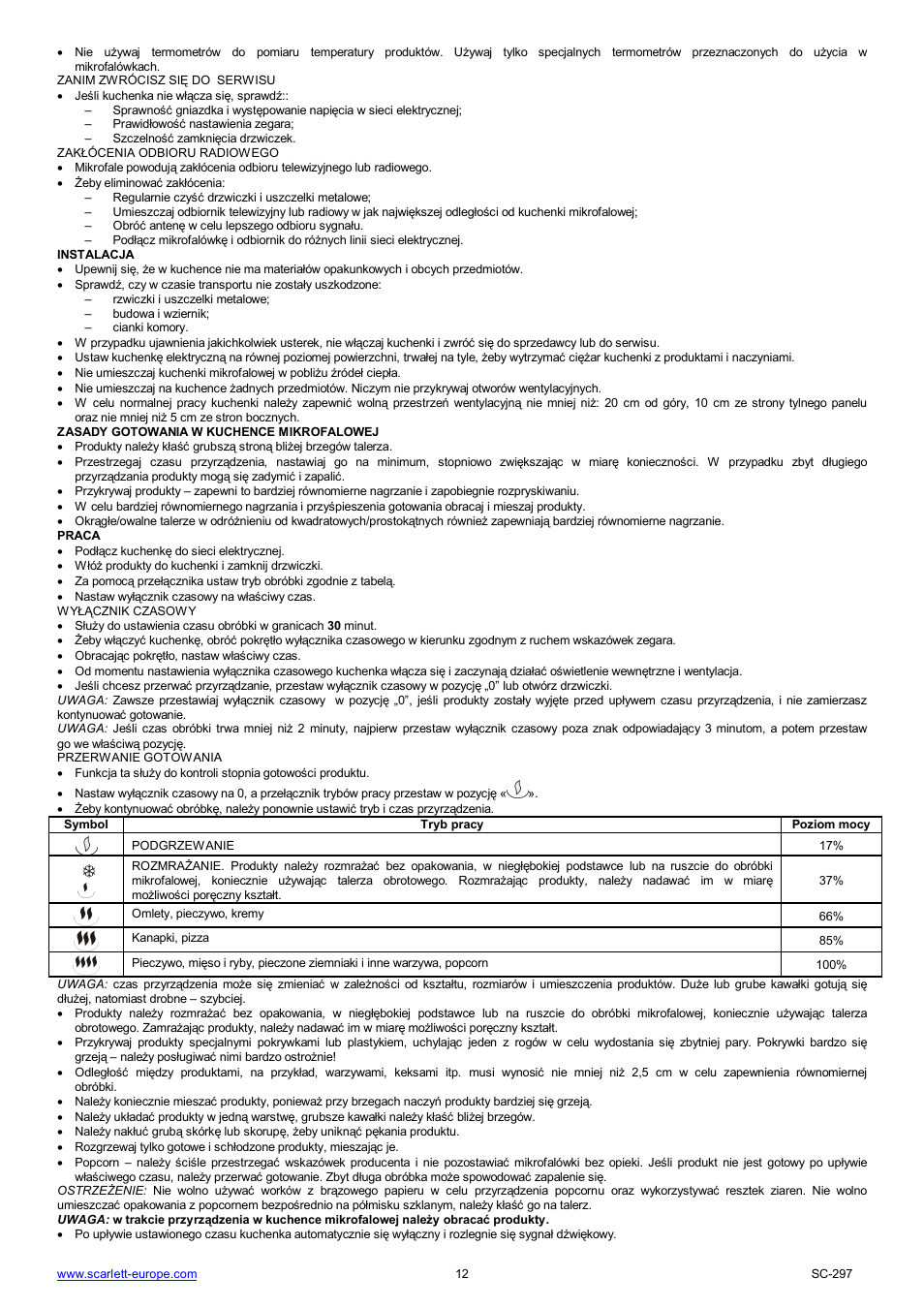Scarlett SC-297 User Manual | Page 12 / 31