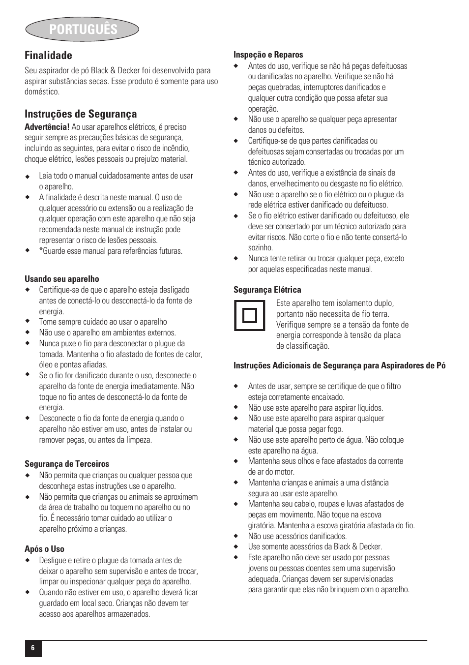 Português | Black & Decker 188214-00 User Manual | Page 6 / 13