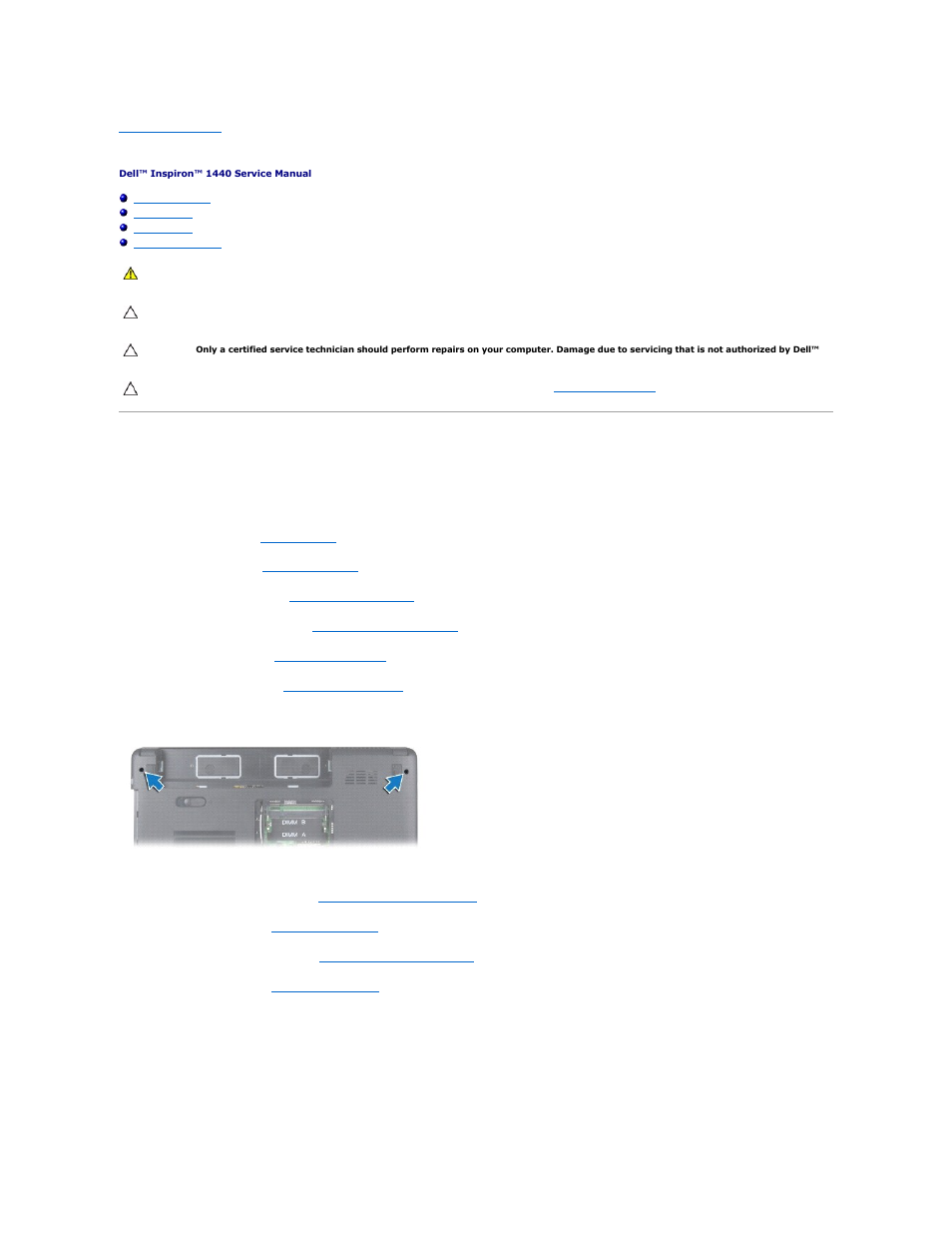 Display, Display assembly, Removing the display assembly | Dell Inspiron 1440 (Mid 2009) User Manual | Page 18 / 47