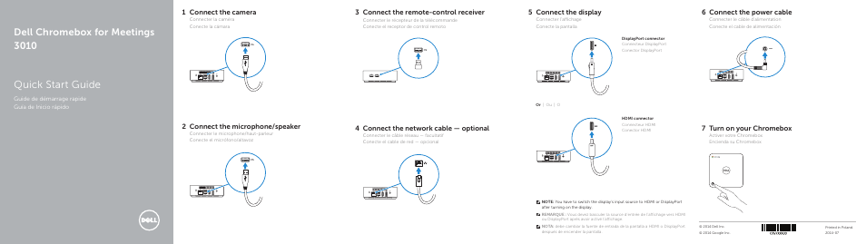 Dell ChromeBox For Meetings User Manual | 2 pages