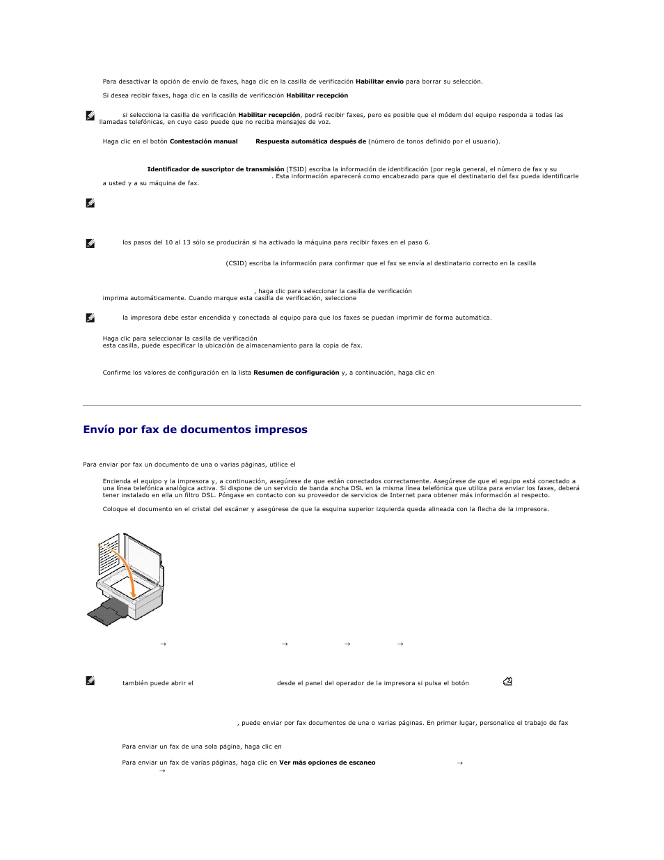 Envío por fax de documentos impresos | Dell 810 All In One Inkjet Printer User Manual | Page 11 / 49