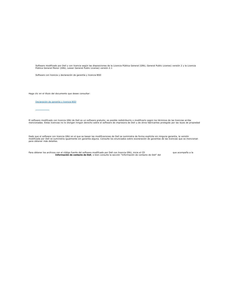 Aviso sobre licencias | Dell 810 All In One Inkjet Printer User Manual | Page 21 / 49