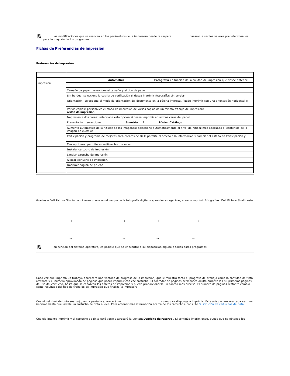 Uso de dell picture studio, Dell ink management system | Dell 810 All In One Inkjet Printer User Manual | Page 41 / 49