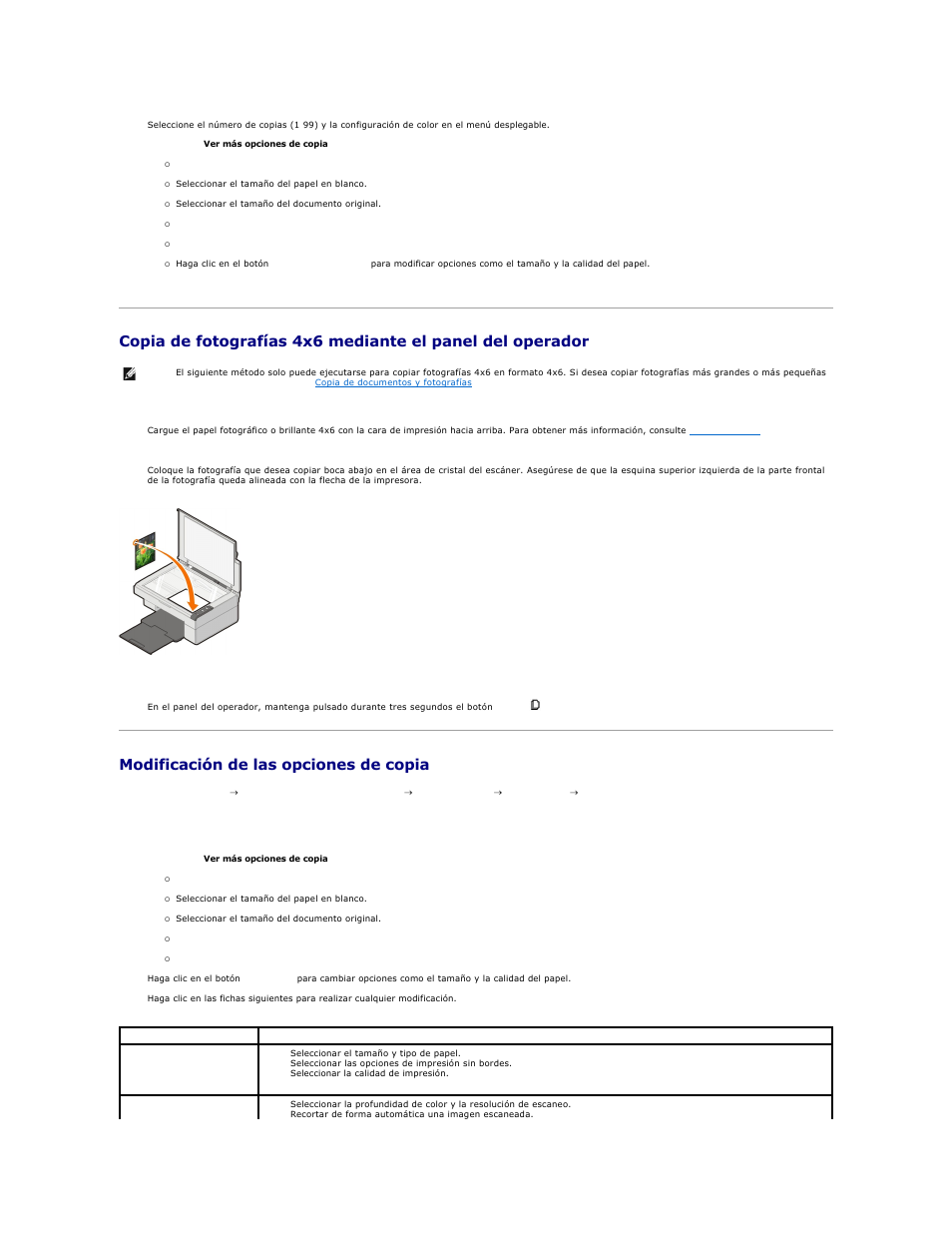 Modificación de las opciones de copia | Dell 810 All In One Inkjet Printer User Manual | Page 8 / 49