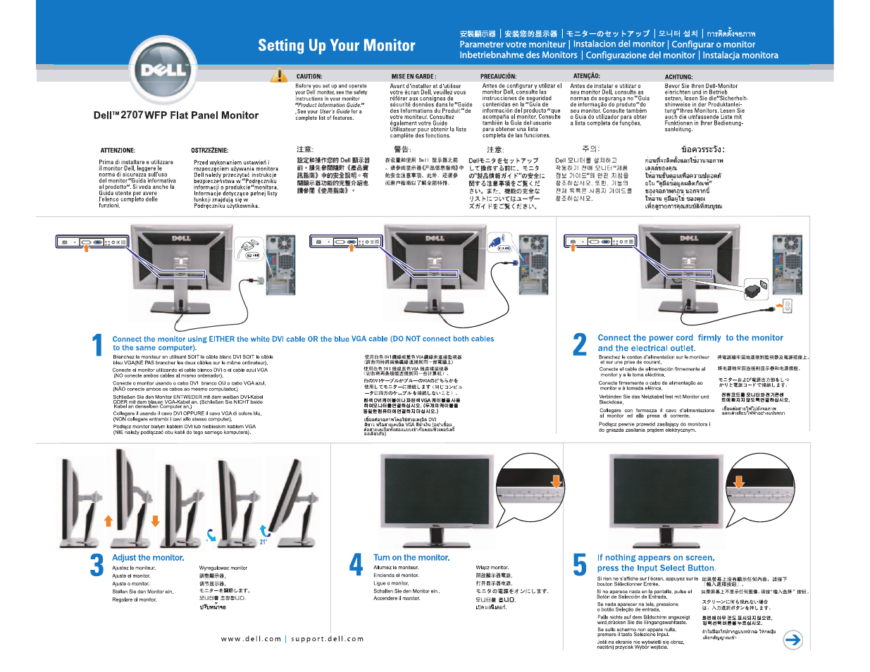 Dell 2707WFP Monitor User Manual | 2 pages