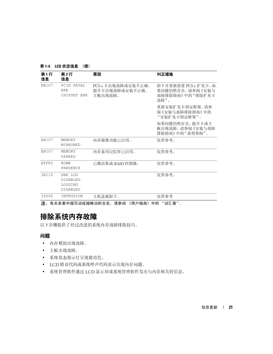 排除系统内存故障 | Dell PowerEdge 2850 User Manual | Page 23 / 96