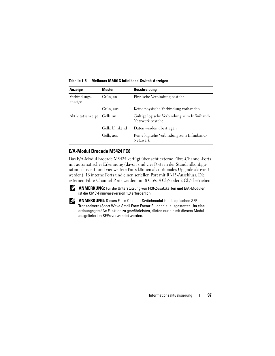 E/a-modul brocade m5424 fc8 | Dell PowerEdge M610 User Manual | Page 97 / 186