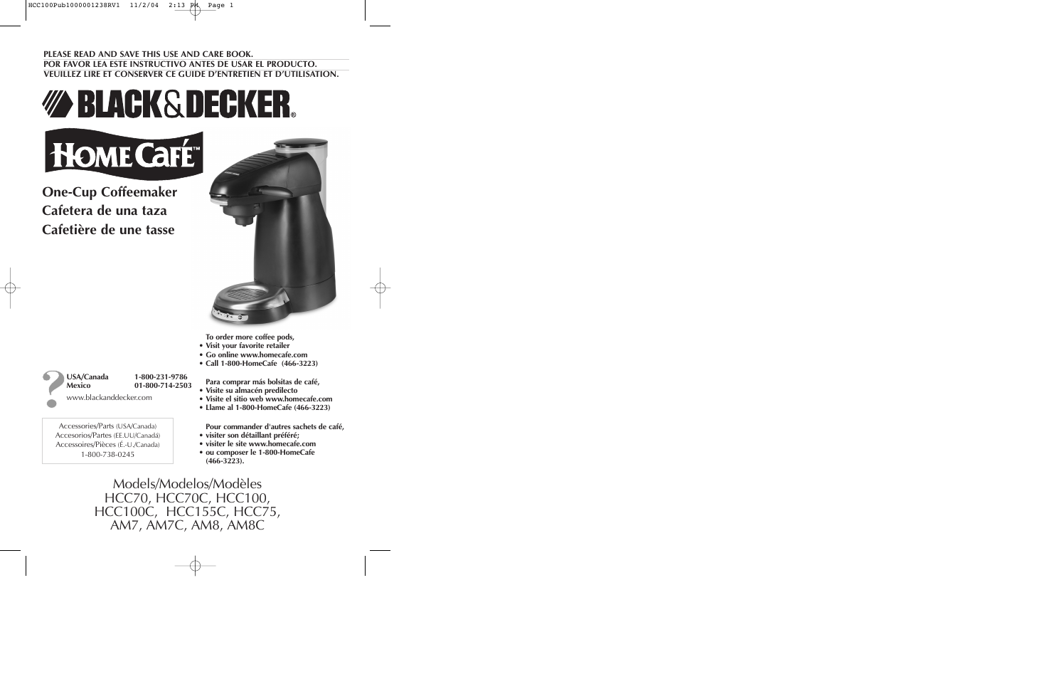 Black & Decker AM7 User Manual | 15 pages