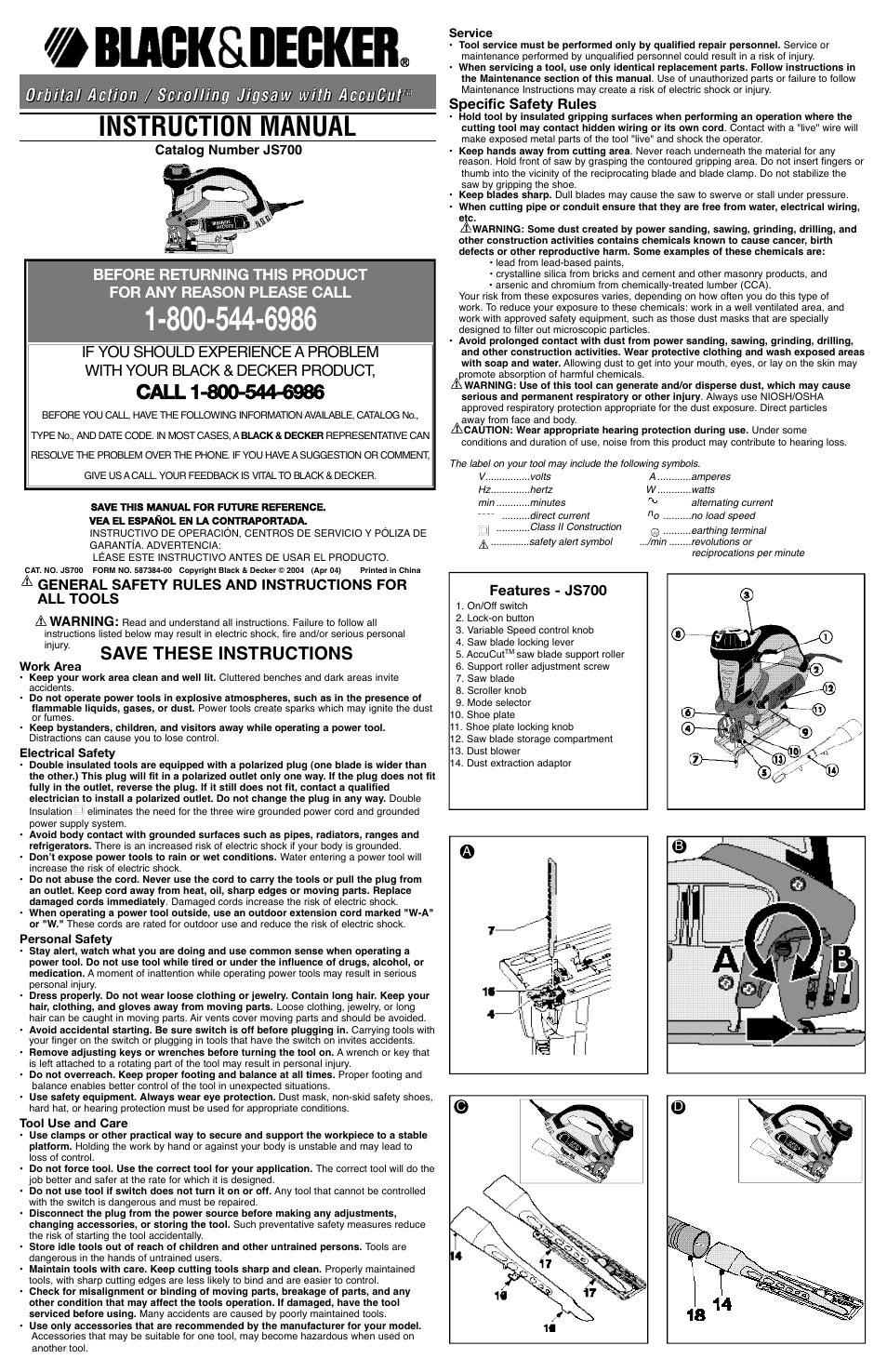 Black & Decker 587384-00 User Manual | 5 pages