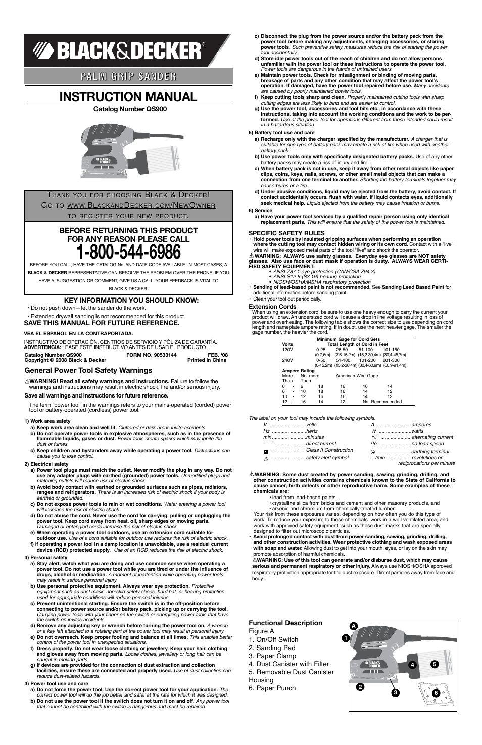 Black & Decker 90533144 User Manual | 6 pages