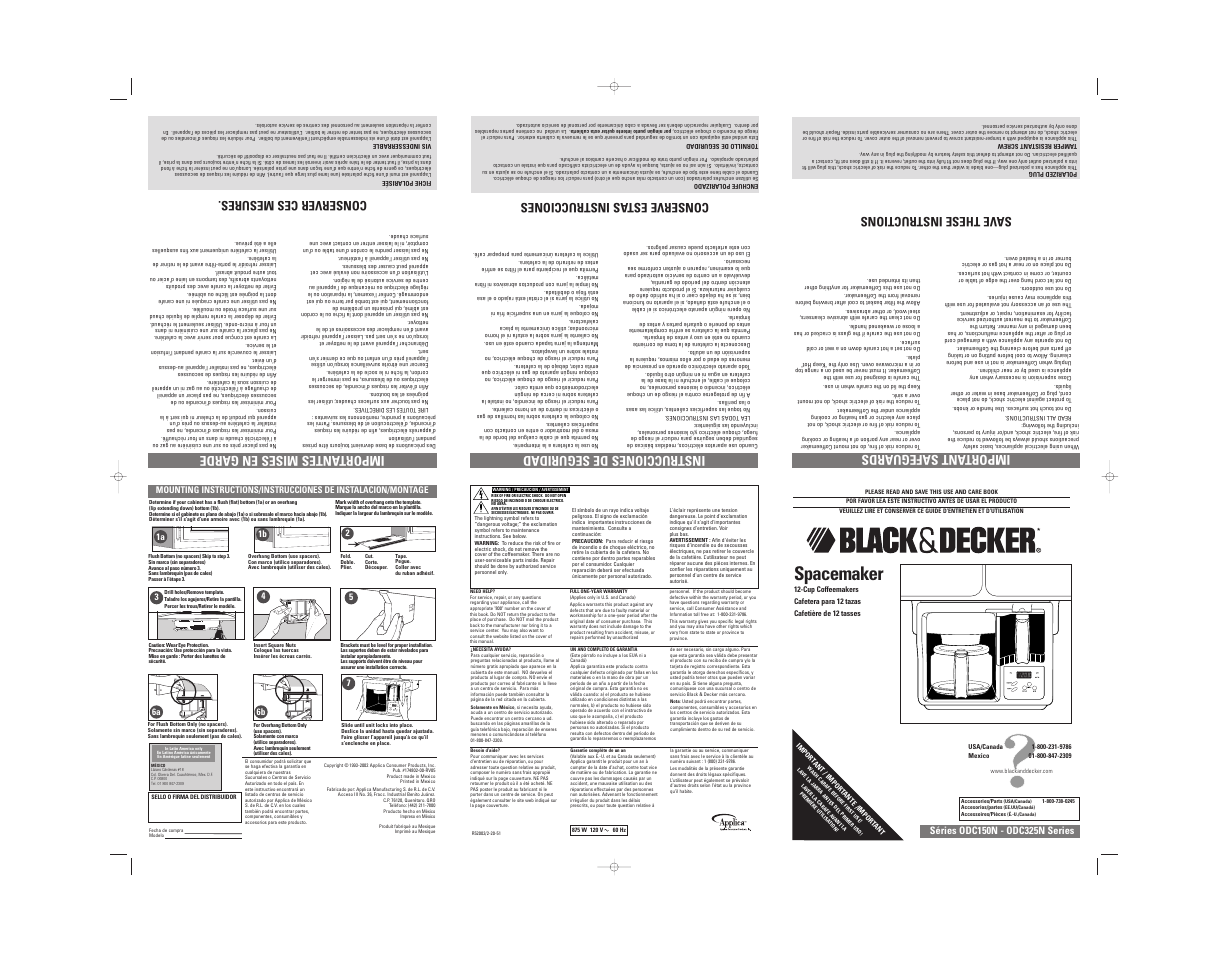 Spacemaker | Black & Decker ODC325 User Manual | Page 2 / 2