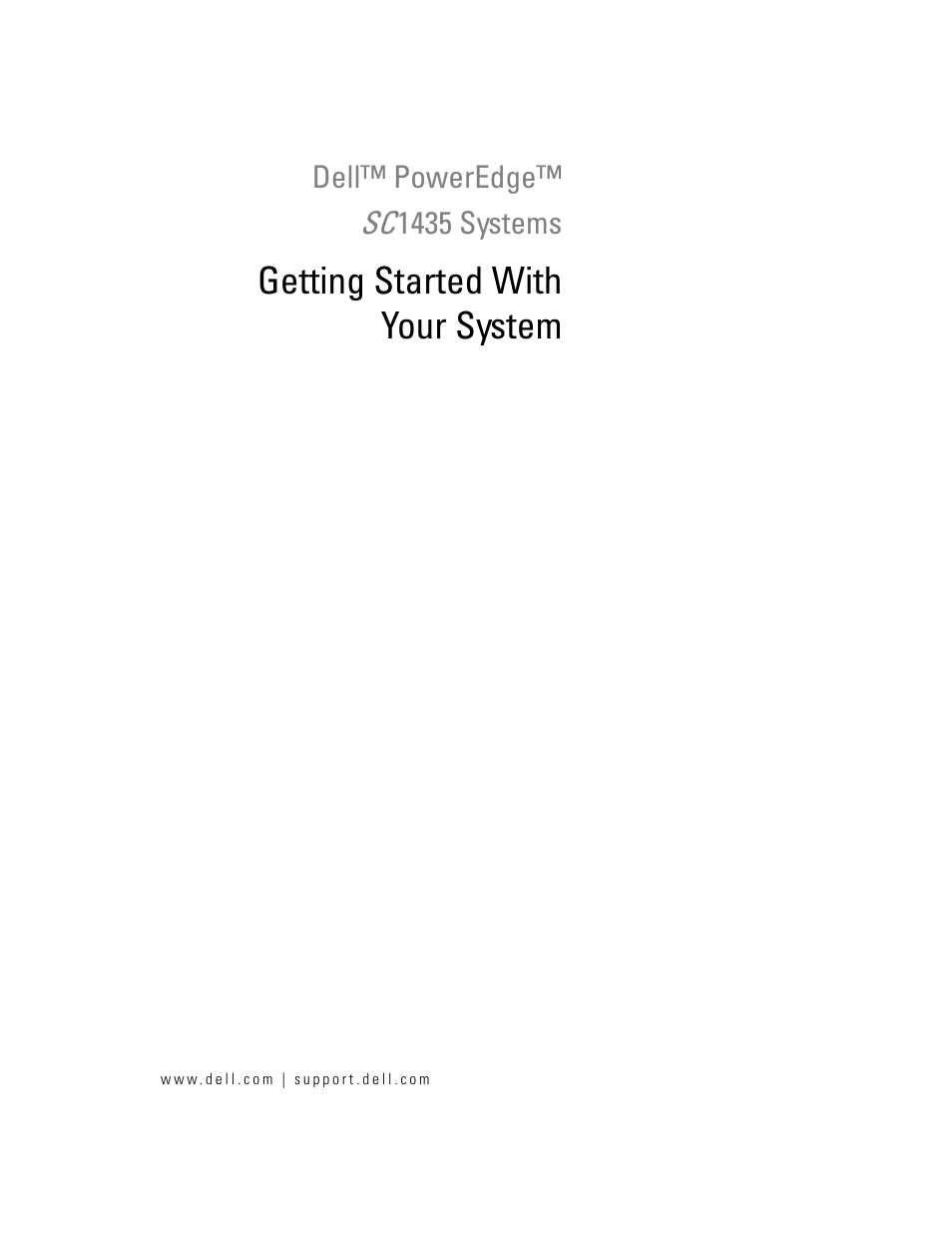 Getting started with your system | Dell PowerEdge SC1435 User Manual | Page 3 / 50