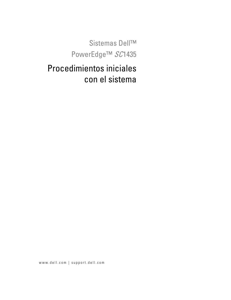 Procedimientos iniciales con el sistema | Dell PowerEdge SC1435 User Manual | Page 39 / 50