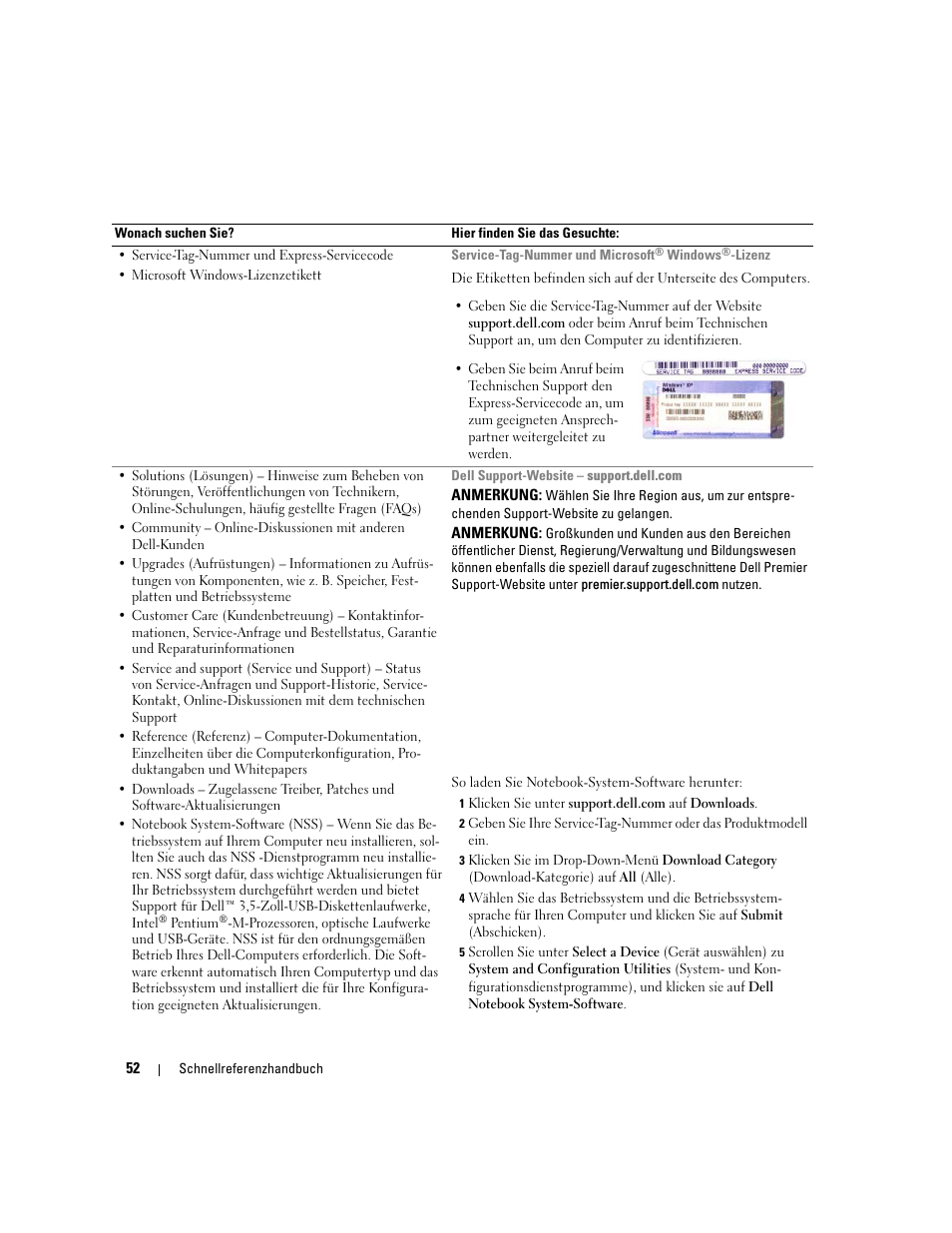 Dell Precision M65 User Manual | Page 52 / 114