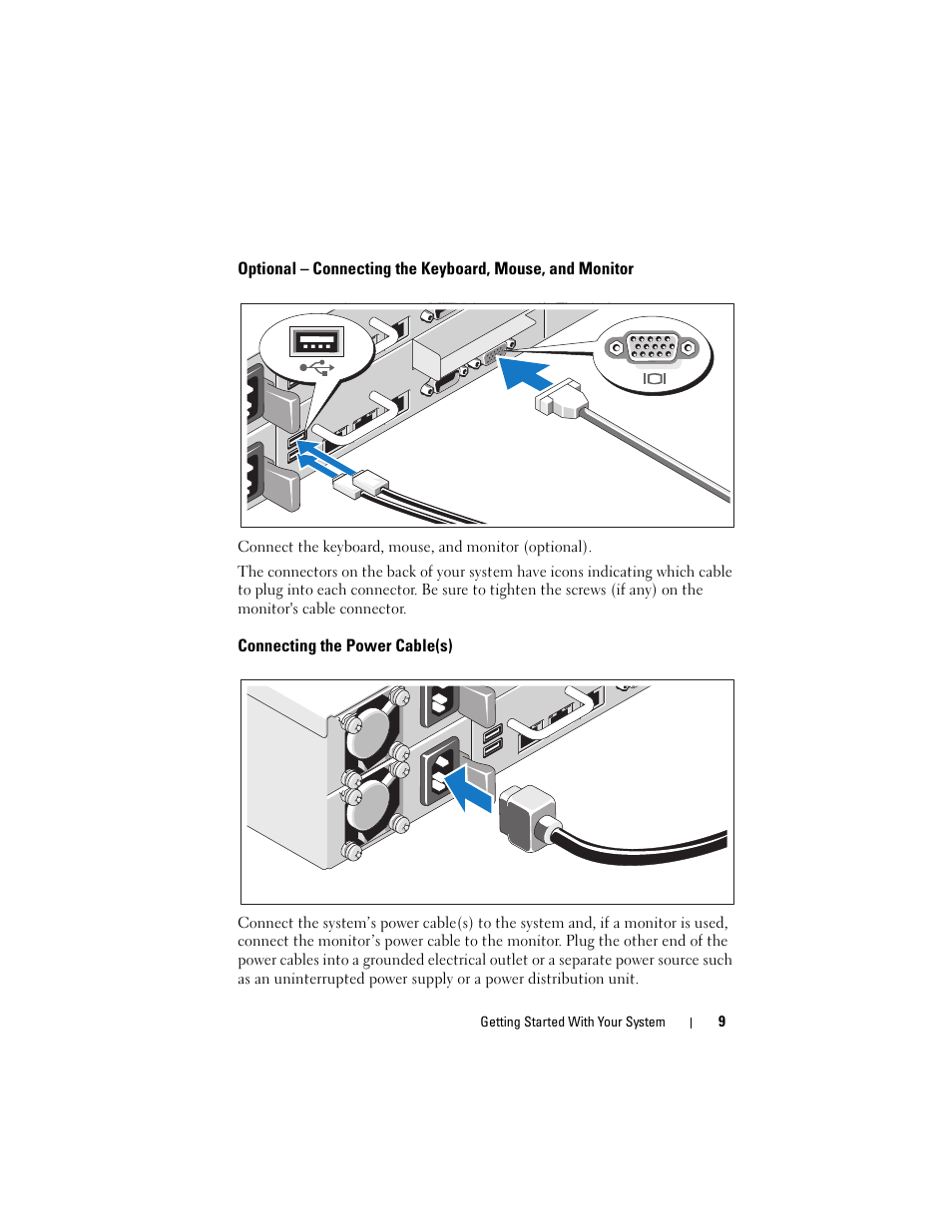 Connecting the power cable(s) | Dell PowerEdge C6100 User Manual | Page 11 / 66