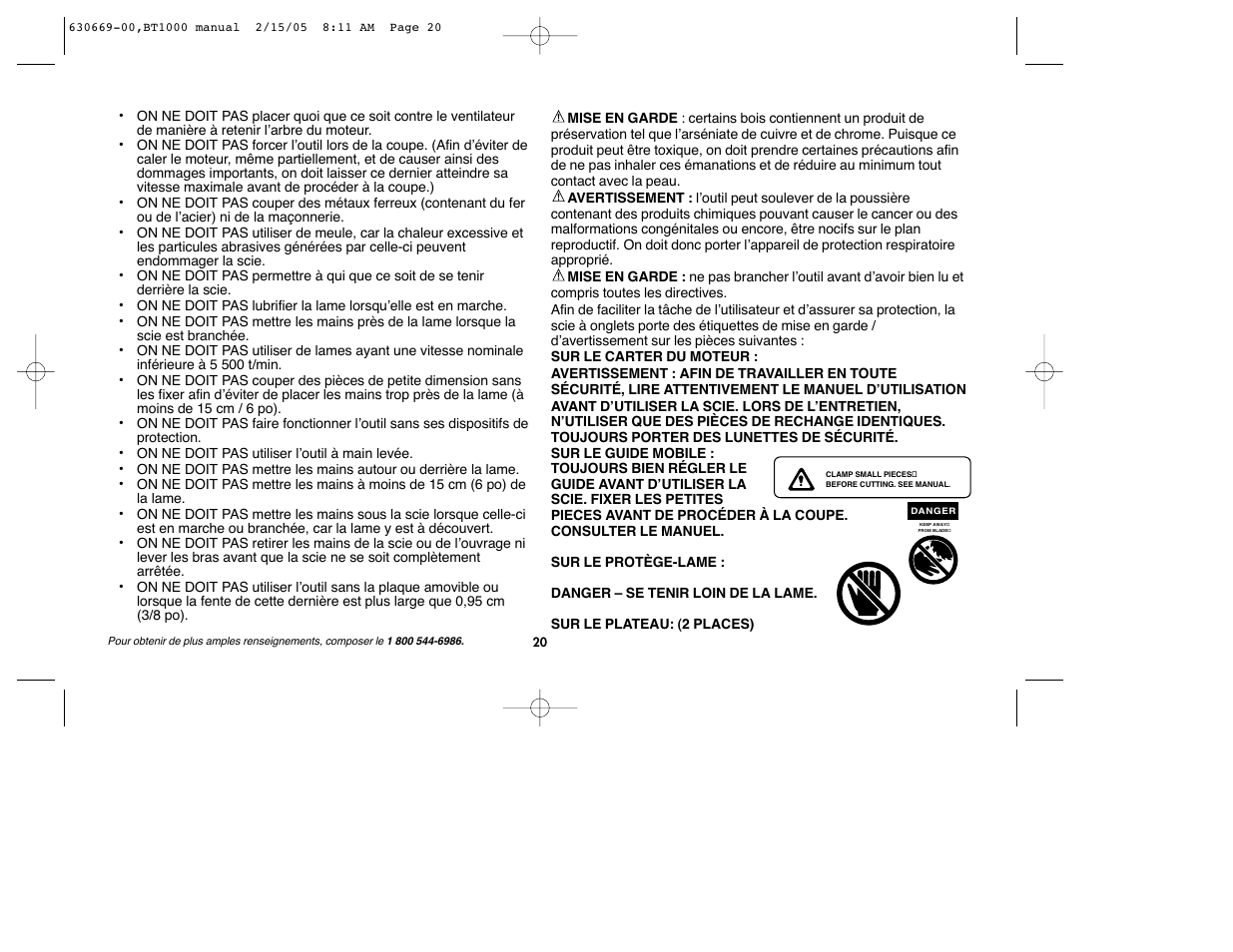 Black & Decker BT1000 User Manual | Page 20 / 44