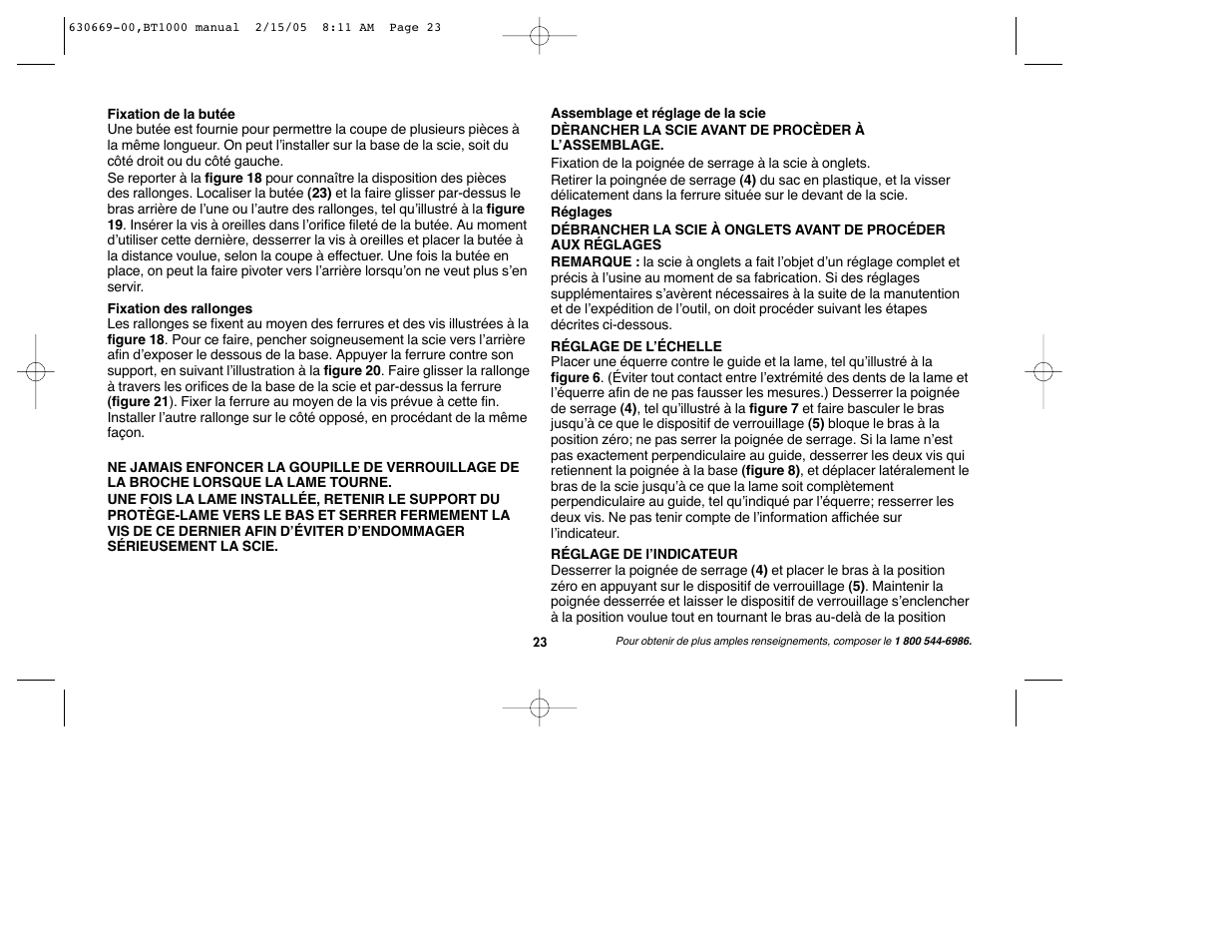 Black & Decker BT1000 User Manual | Page 23 / 44