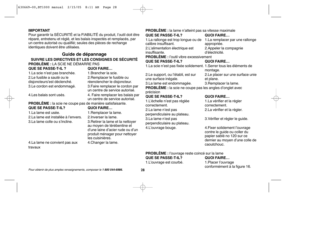 Black & Decker BT1000 User Manual | Page 28 / 44