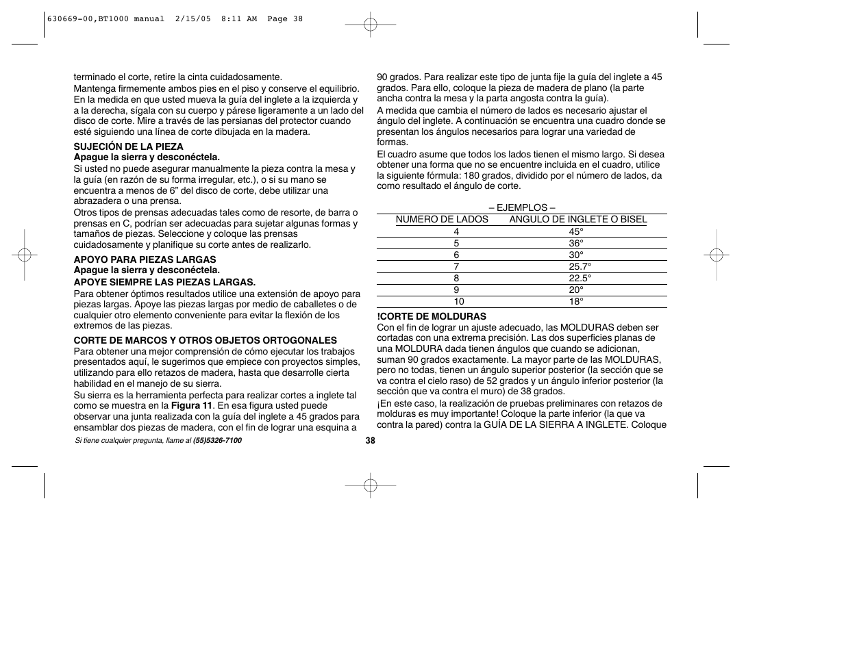 Black & Decker BT1000 User Manual | Page 38 / 44