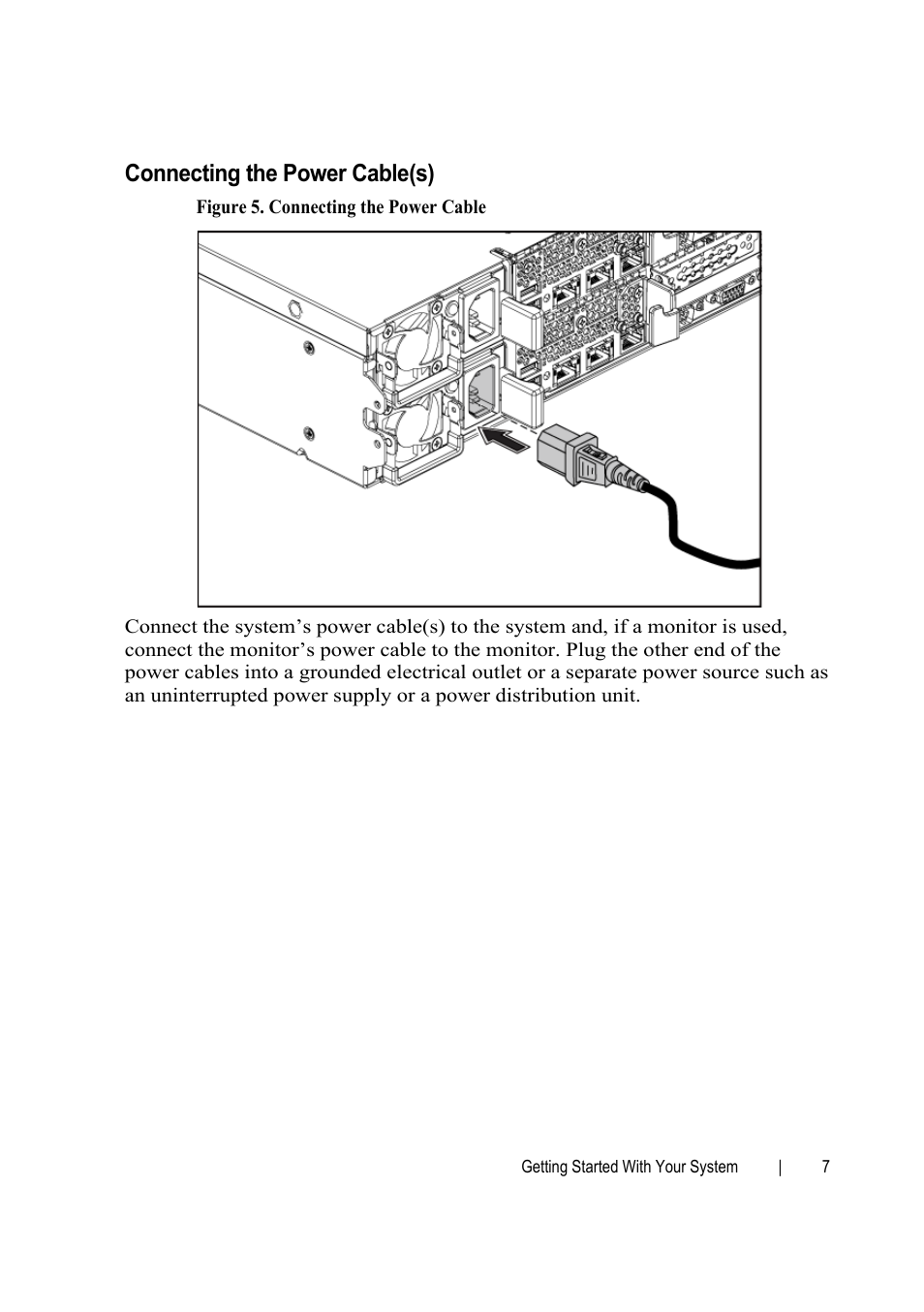 Connecting the power cable(s) | Dell POWEREDGE C6105 User Manual | Page 9 / 62