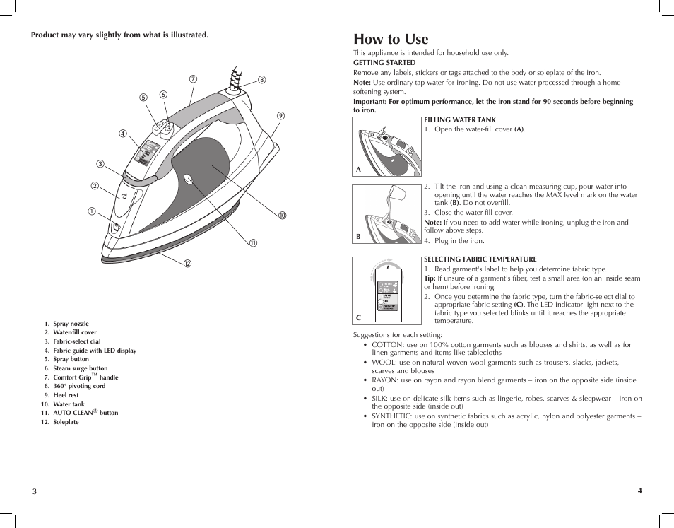 How to use | Black & Decker F2200 User Manual | Page 3 / 13