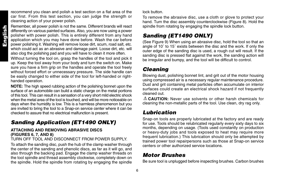 Snap-On ET 1460 User Manual | Page 10 / 28