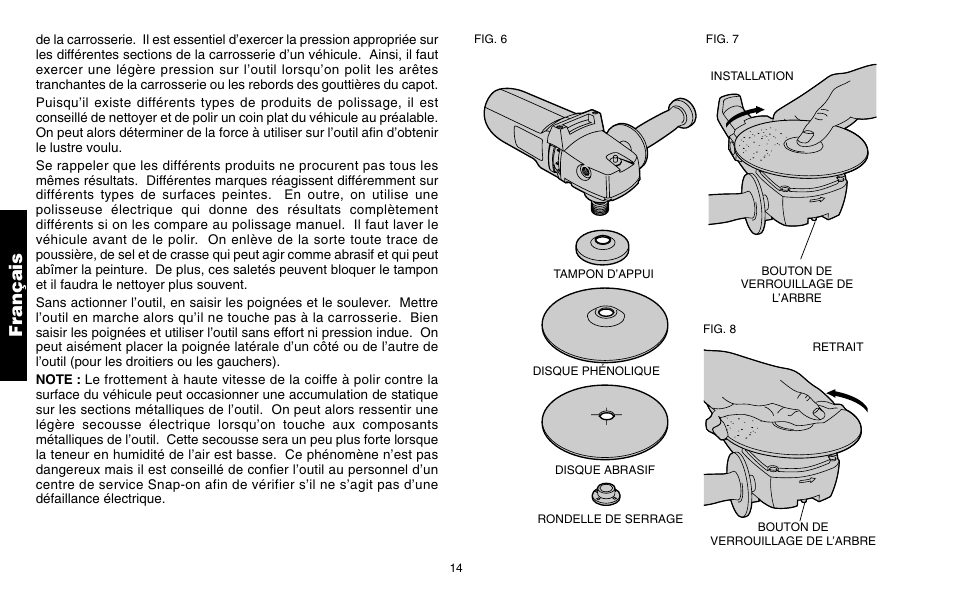 Français | Snap-On ET 1460 User Manual | Page 18 / 28