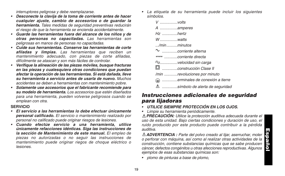 Español | Snap-On ET 1460 User Manual | Page 23 / 28