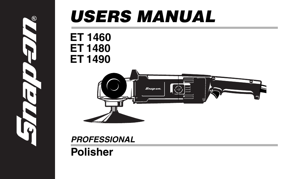 Users manual | Snap-On ET 1460 User Manual | Page 3 / 28