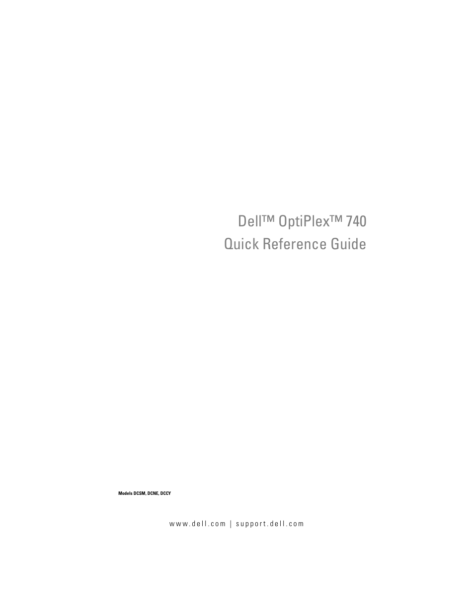 Dell OptiPlex 740 User Manual | 230 pages