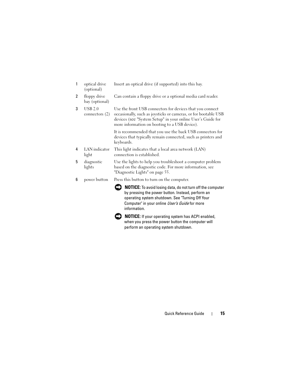 Dell OptiPlex 740 User Manual | Page 15 / 230