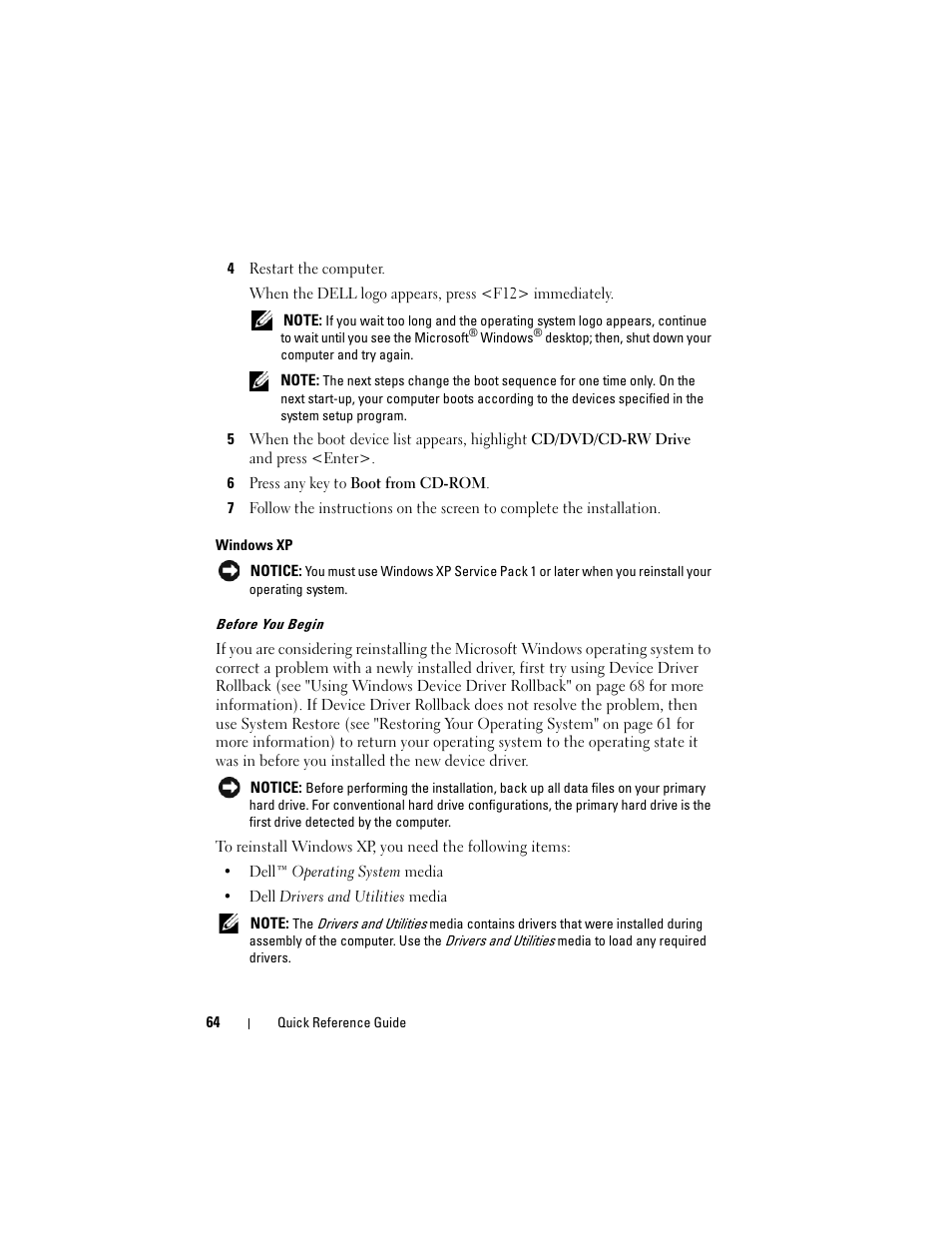 Dell OptiPlex 740 User Manual | Page 64 / 230