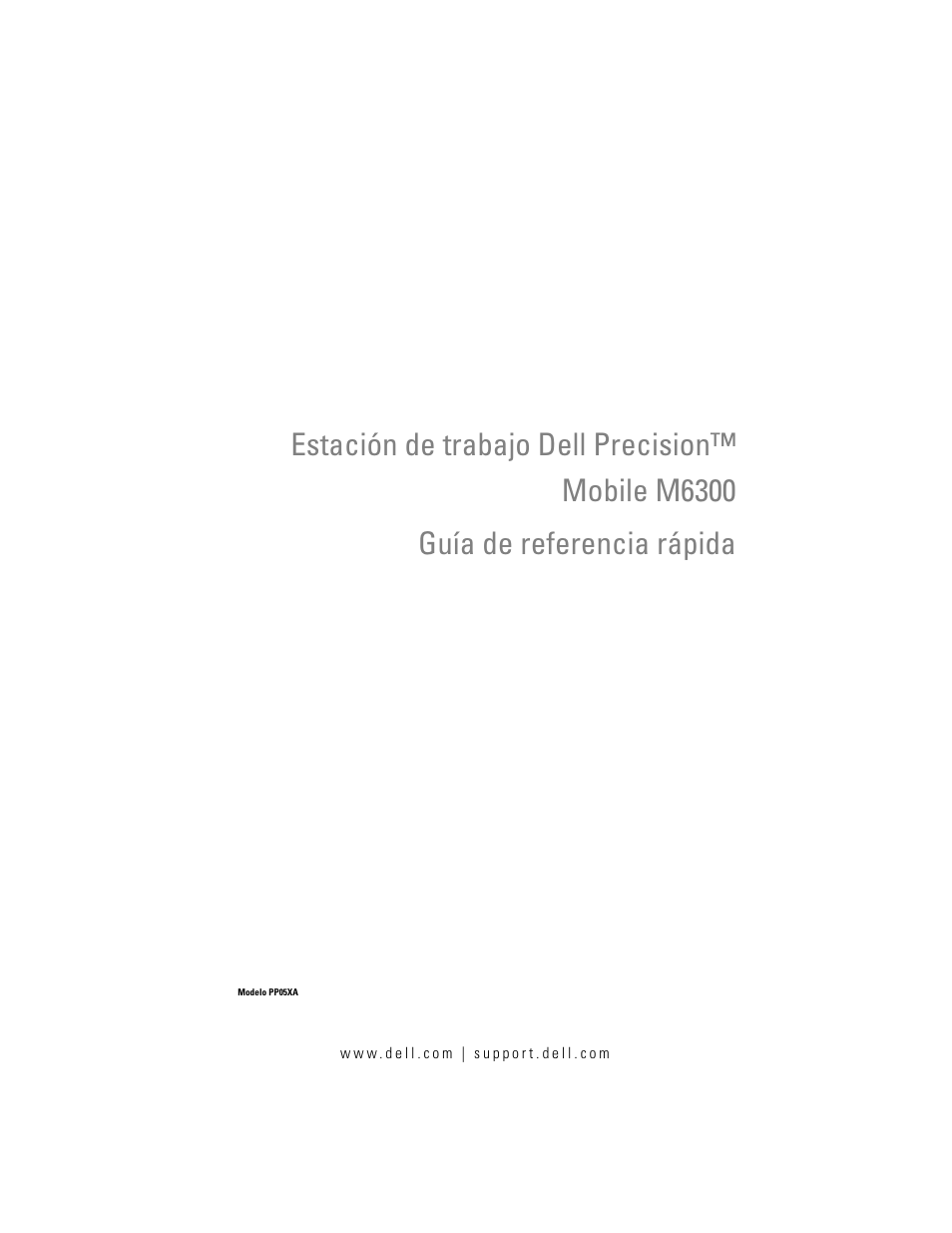 Guía de referencia rápida | Dell Precision M6300 (Late 2007) User Manual | Page 121 / 152
