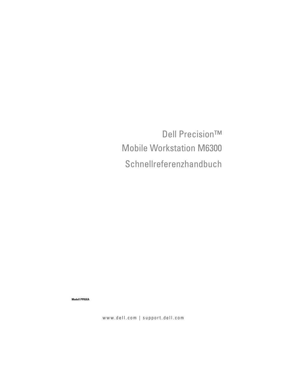 Schnellreferenzhandbuch | Dell Precision M6300 (Late 2007) User Manual | Page 59 / 152