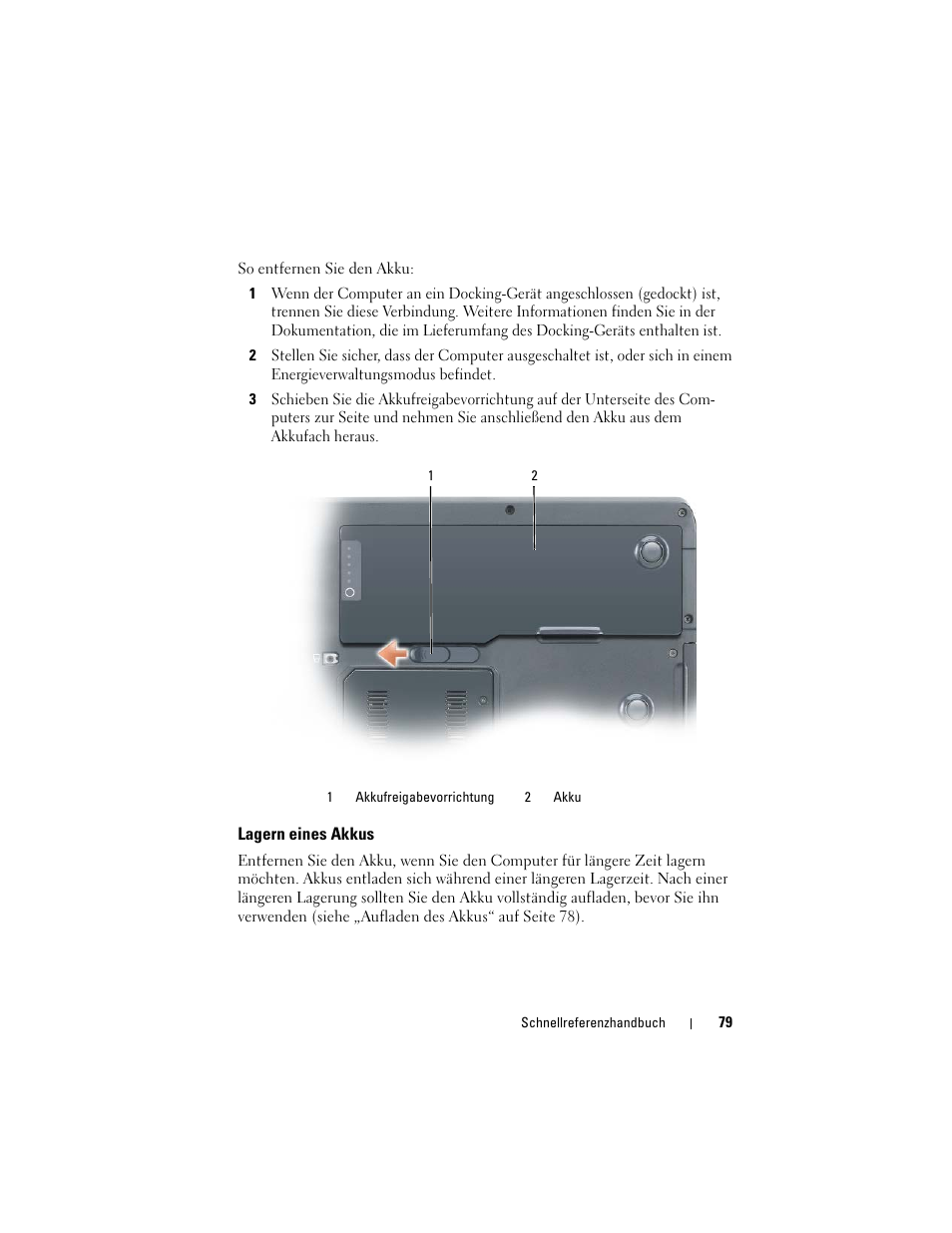 Lagern eines akkus | Dell Precision M6300 (Late 2007) User Manual | Page 79 / 152