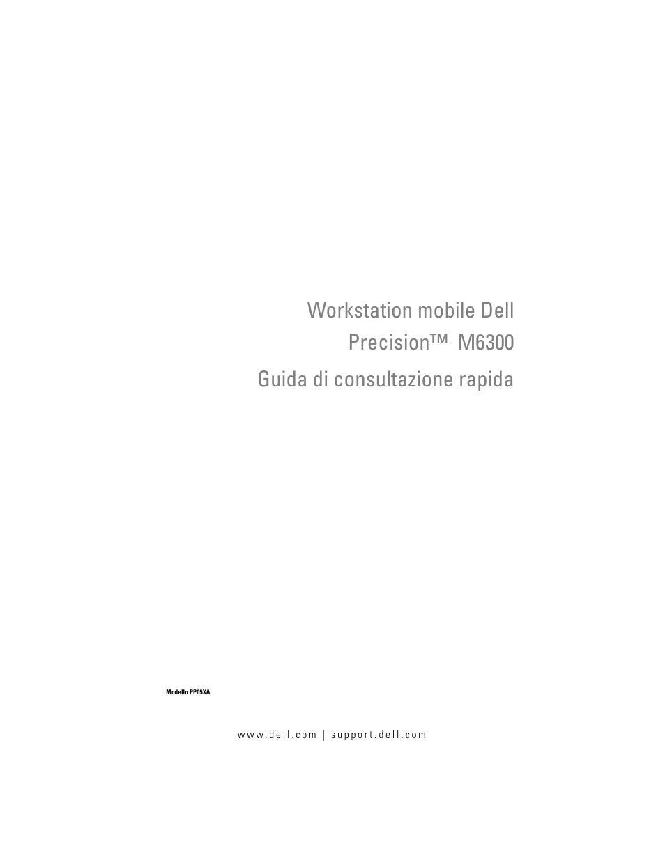 Guida di consultazione rapida | Dell Precision M6300 (Late 2007) User Manual | Page 89 / 152