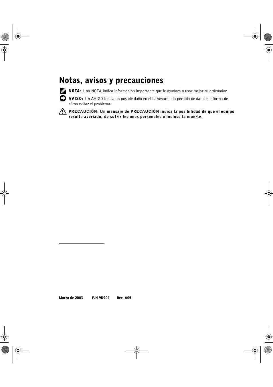 Notas, avisos y precauciones | Dell PowerEdge 1750 User Manual | Page 48 / 56