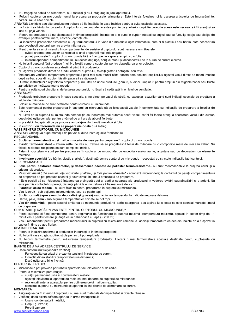 Scarlett SC-1703 User Manual | Page 14 / 34