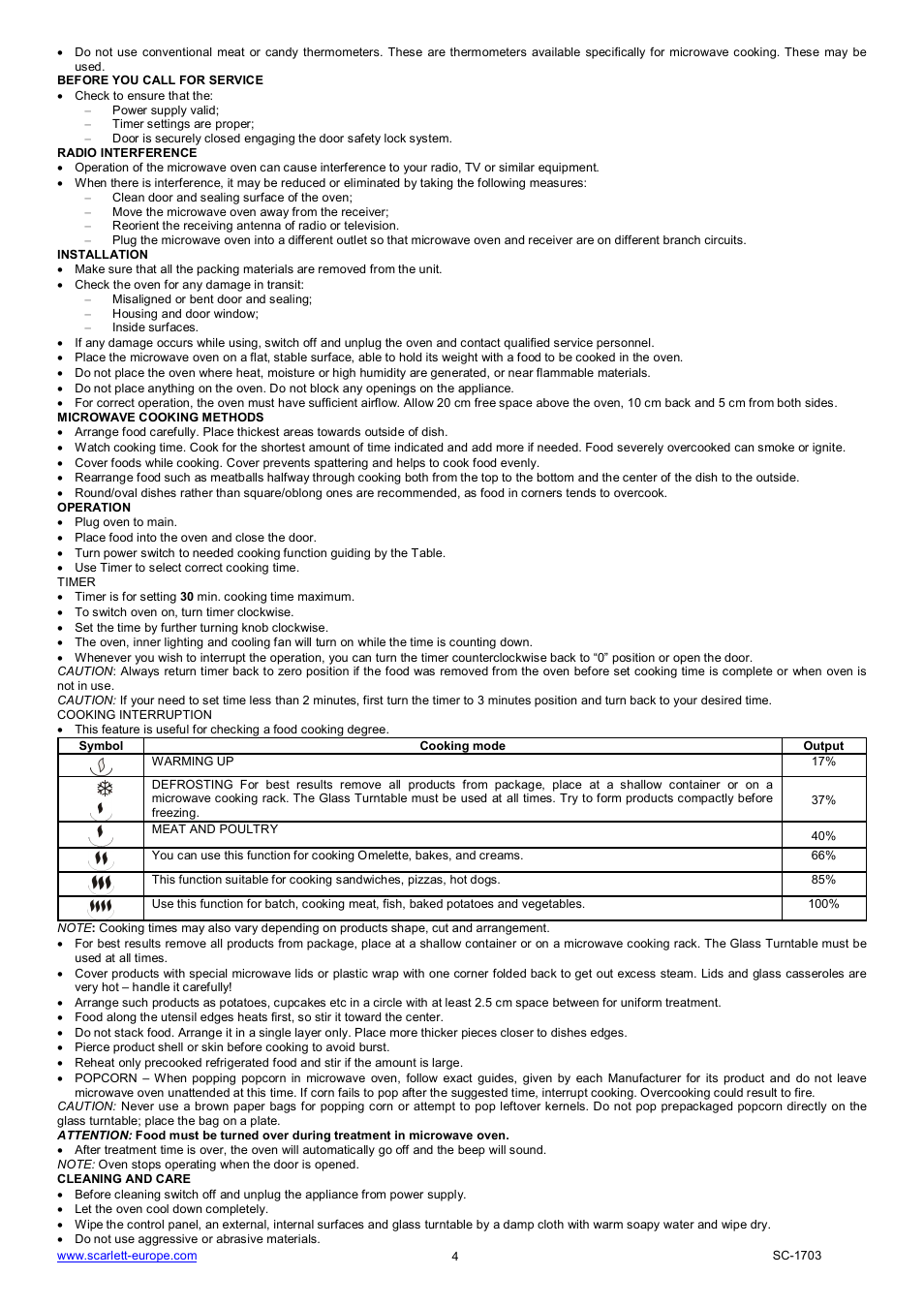 Scarlett SC-1703 User Manual | Page 4 / 34