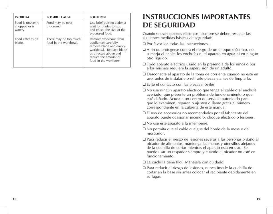 Instrucciones importantes de seguridad | Black & Decker CG800 User Manual | Page 10 / 21